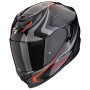 Casque Integrale Scorpion Exo 520 Evo Air Terra Black Silver Red