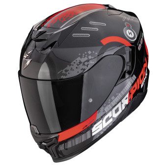 Scorpion Exo 520 Evo Air Titan Black Metal Red + Kit Bluetooth 5S Solo