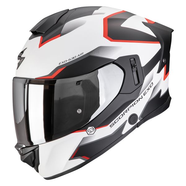 Integrale Scorpion Exo 530 Air Clip Matt White Black Red Integrale Scorpion Exo 530 Air Clip Matt White Black Red