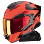 Casque Integrale Scorpion Exo 530 Air Clip Red Black + Kit bluetooth Exo-Com Link-1C