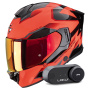 Casque Integrale Scorpion Exo 530 Air Clip Red Black + Kit Bluetooth Lokui K30