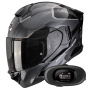 Casque Integrale Scorpion Exo 530 Air Clip Silver Black + Kit bluetooth 5R Lite