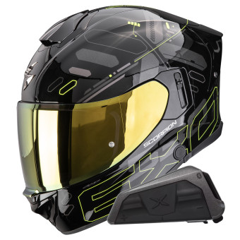 Casque Integrale Scorpion Exo 530 Air Fond Black Neon Yellow + Kit bluetooth Exo-Com Link-1 Casque Integrale Scorpion Exo 530 Air Fond Black Neon Yellow + Kit bluetooth Exo-Com Link-1