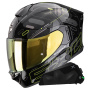 Casque Integrale Scorpion Exo 530 Air Fond Black Neon Yellow + Kit bluetooth Exo-Com Link-1C