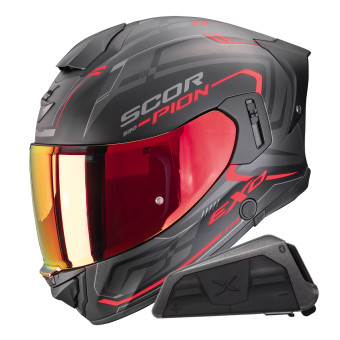 Casque Integrale Scorpion Exo 530 Air Slope Matt Black Red + Kit bluetooth Exo-Com Link-1 Casque Integrale Scorpion Exo 530 Air Slope Matt Black Red + Kit bluetooth Exo-Com Link-1
