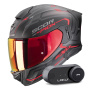 Casque Integrale Scorpion Exo 530 Air Slope Matt Black Red + Kit Bluetooth Lokui K30