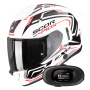 Casque Integrale Scorpion Exo 530 Air Slope White Black Red + Kit bluetooth 5R Lite