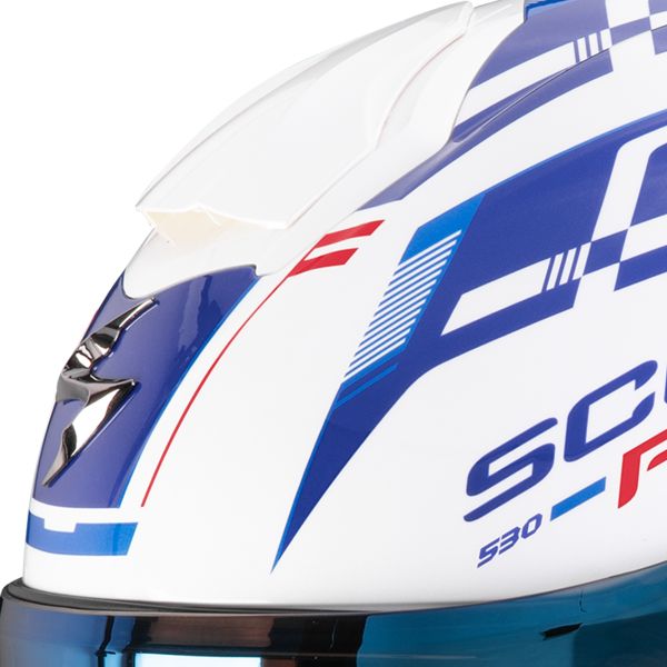 Scorpion Exo 530 Air Slope White Blue Red