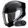 Casque Integrale Scorpion Exo 530 Air Solid Black + Kit Bluetooth Lokui K30