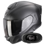Casque Integrale Scorpion Exo 530 Air Solid Matt Black + Kit bluetooth 5R Lite