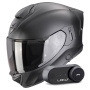 Casque Integrale Scorpion Exo 530 Air Solid Matt Black + Kit Bluetooth Lokui K30