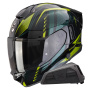 Casque Integrale Scorpion Exo 530 Air Theras Black Green + Kit bluetooth Exo-Com Link-1