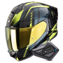Casque Integrale Scorpion Exo 530 Air Theras Black Neon Yellow + Kit Bluetooth BT Mini