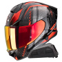 Casque Integrale Scorpion Exo 530 Air Theras Metal Black Red + Kit bluetooth Exo-Com Link-1