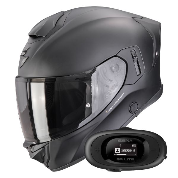 Integrale Scorpion Exo 530 i Air Solid Matt Black+ Kit bluetooth 5R Lite