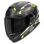 Casque Integrale Scorpion Exo GT SP Air Augusta Black Mat Grey Yellow fluo