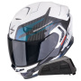 Casque Integrale Scorpion Exo GT SP Air Flex White Chameleon + Kit bluetooth Exo-Com Link-1