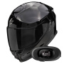 Casque Integrale Scorpion Exo GT SP Air Solid Black + Kit bluetooth 5R Lite Solo