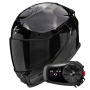 Casque Integrale Scorpion Exo GT SP Air Solid Black + Kit Bluetooth 5S Solo