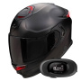 Casque Integrale Scorpion Exo GT SP Air Solid Black Mat + Kit bluetooth 5R Lite Solo