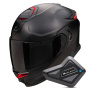 Casque Integrale Scorpion Exo GT SP Air Solid Black Mat + Kit Bluetooth BT Mini