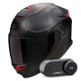Casque Integrale Scorpion Exo GT SP Air Solid Black Mat + Kit Bluetooth Lokui K30