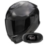 Casque Integrale Scorpion Exo GT SP Air Solid Black Pearl Mat + Kit bluetooth 5R Lite Solo