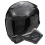 Casque Integrale Scorpion Exo GT SP Air Solid Black Pearl Mat + Kit Bluetooth BT Mini