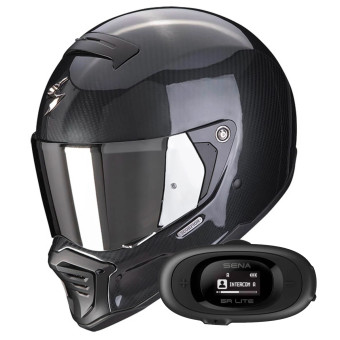 Integrale Scorpion EXO-HX1 Carbon SE Black + Kit bluetooth 5S