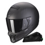 Casque Integrale Scorpion EXO-HX1 Carbon SE Matt Black + Kit bluetooth Exo-Com Link-1C