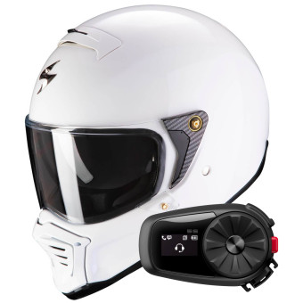 Integrale Scorpion EXO-HX1 White + Kit bluetooth 5S