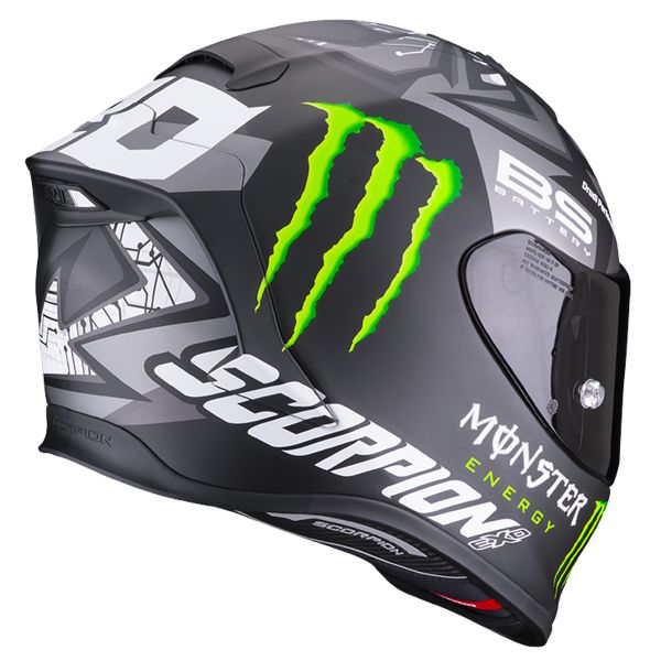 Scorpion Exo R1 Air Fabio Monster Replica Matt Black Silver + Kit Bluetooth SMH5