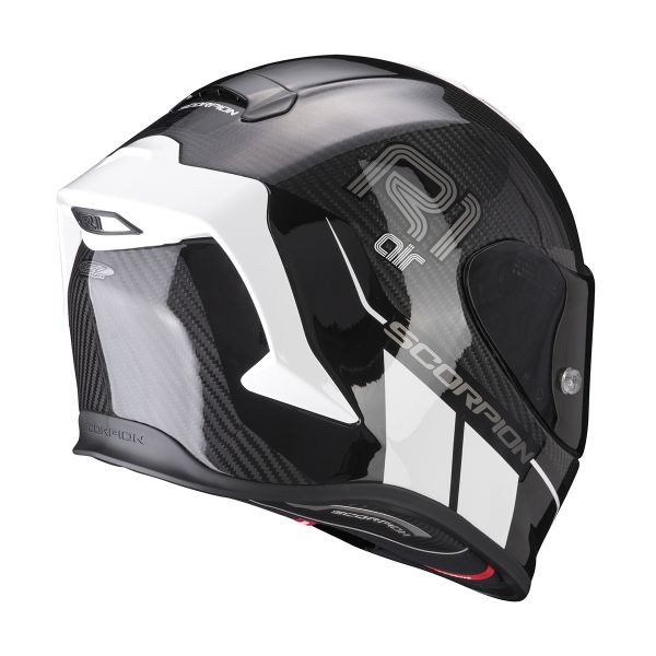 Casco Moto Scorpion Exo R1 Carbon Air Corpus II Black White pronto per  l'invio | iCasque.it