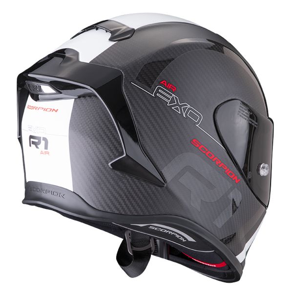 Casco Moto Scorpion Exo R1 Carbon Air MG Matt Black White in Stock |  iCasque.it