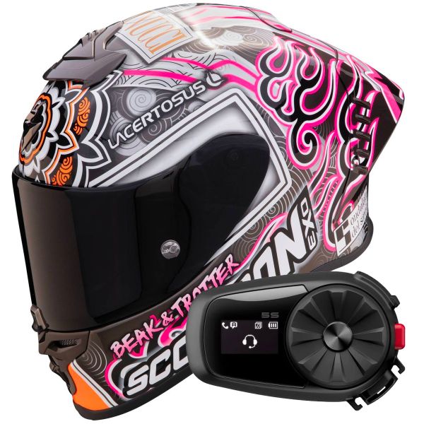 Integrale Scorpion Exo R1 Evo Air FIM Aron Canet + Kit Bluetooth 5S Solo