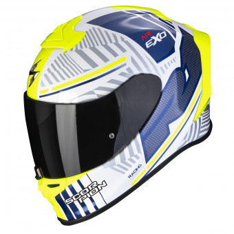Scorpion Exo R1 Evo Air Victory White Blue + Intercom Sena SMH5