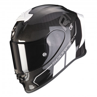 Scorpion Exo R1 Evo Carbon Air Corpus II Black White + Intercom Sena 5S
