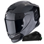 Casque Integrale Scorpion Exo R1 Evo Carbon Air Cynergy White + Kit bluetooth Exo-Com Link-1C
