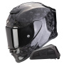 Casque Integrale Scorpion Exo R1 Evo Carbon Air Onyx Black + Kit bluetooth Exo-Com Link-1