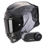 Casque Integrale Scorpion Exo R1 Evo Carbon Air Onyx Black + Kit Bluetooth Lokui K30