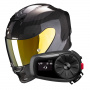 Casque Integrale Scorpion Exo R1 Evo Carbon Air Solid Black + Intercom Sena 5S