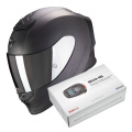 Pack Exo R1 Evo Carbon Air Solid Matt Black + Intercom Sena SMH5
