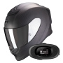 Casque Integrale Scorpion Exo R1 Evo Carbon Air Solid Matt Black + Kit bluetooth 5R Lite