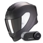 Casque Integrale Scorpion Exo R1 Evo Carbon Air Solid Matt Black + Kit Bluetooth Lokui K30