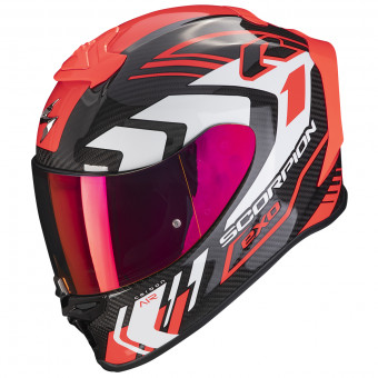 Casque Integrale Scorpion Exo R1 Evo Carbon Air Supra Black Red Casque Integrale Scorpion Exo R1 Evo Carbon Air Supra Black Red