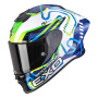 Casque Integrale Scorpion Exo R1 Evo II Air Cornering White Blue Green