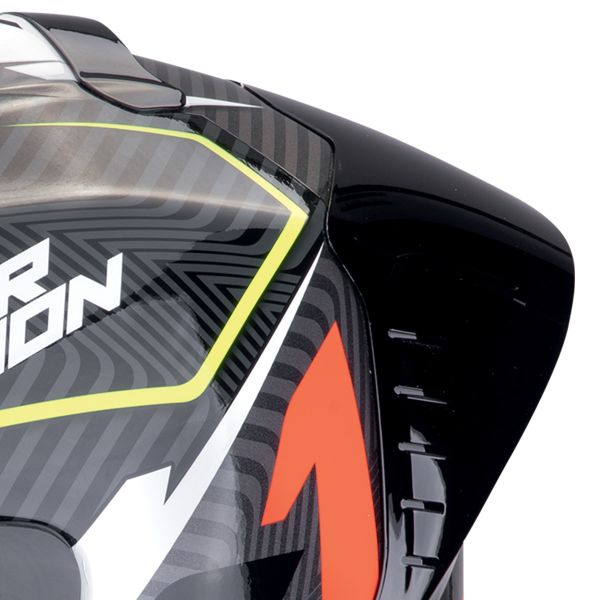 Scorpion Exo R1 Evo II Air Coup Black Red Yellow Fluo + Kit Bluetooth Lokui K30