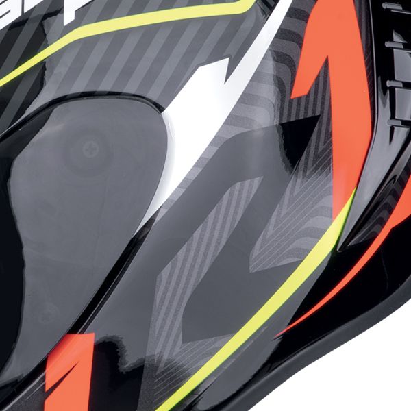 Scorpion Exo R1 Evo II Air Coup Black Red Yellow Fluo + Kit Bluetooth Lokui K30