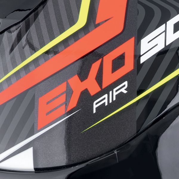 Scorpion Exo R1 Evo II Air Coup Black Red Yellow Fluo + Kit Bluetooth Lokui K30