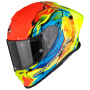 Casque Integrale Scorpion Exo R1 Evo II Air Thrust Neon Red Blue Yellow